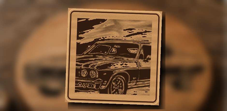 Classic car laser engraving