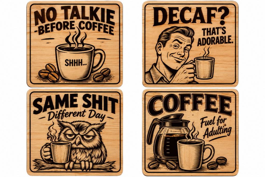 Coffee Coaster Collection design artwork